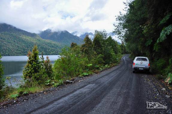 A Carretera Austral no parque de Pumalín, região de Chaitén, sul do Chile
